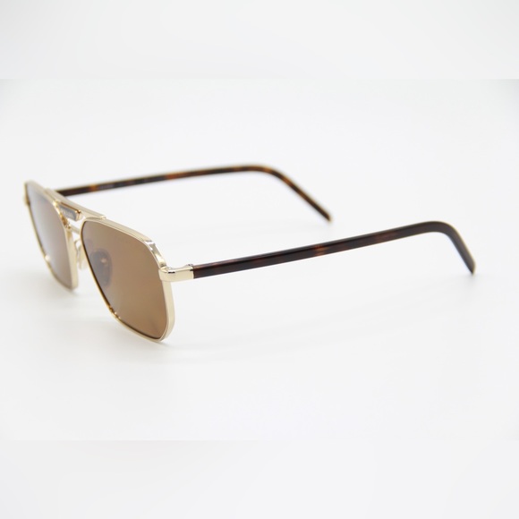 NEW PRADA POLARIZED SUNGLASSES PRADA PR58YS ZVN5Y1 GOLD BROWN EYEWEAR SPR 58Y - Picture 5 of 13